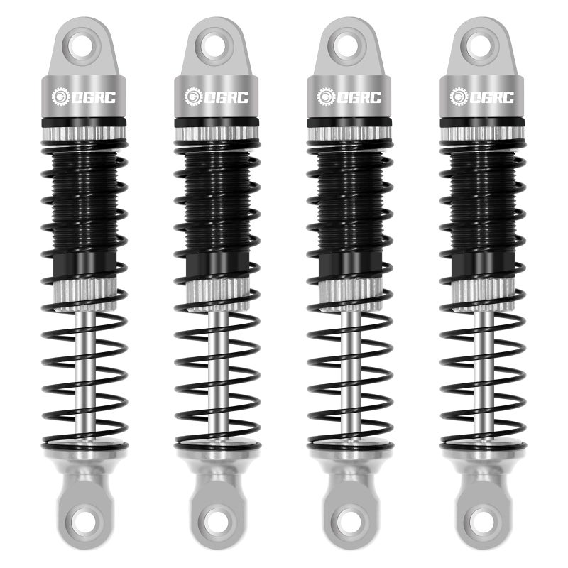 OGUNKE OGRC 59mm Shocks Absorber Oil Threaded Damper Threaded Shock Absorber for TRX4M 1/18 RC Crawler Upgrade Parts (Black Grey) - Image 1